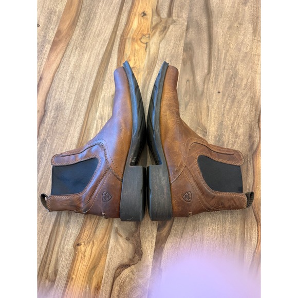 Ariat Mens Sport Western Chelsea Boots Brown Leather Square Toe  Size 11D main image 12